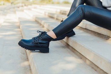 BOTÍN NEGRO NEW WALK COMBAT MILITAR CASUAL - 2