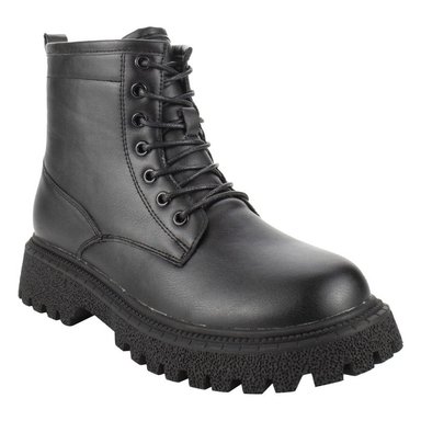 BOTÍN NEGRO NEW WALK COMBAT MILITAR CASUAL - 5
