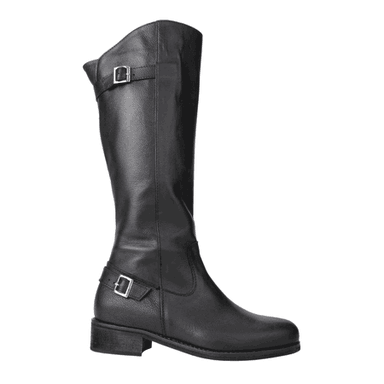 BOTAS MUJER EXS CUERO NEGRO LARGA - 1