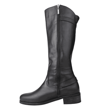 BOTAS MUJER EXS CUERO NEGRO LARGA - 3