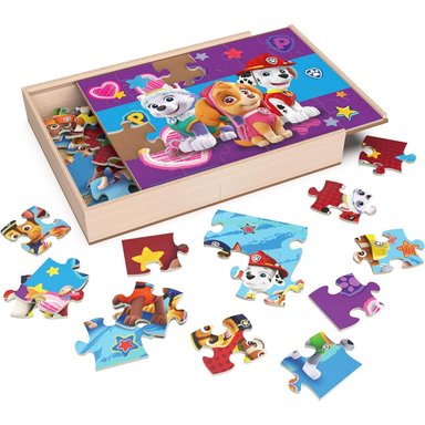3 PUZZLES DE MADERA PAW PATROL MULTICOLOR 24 PIEZAS - 4