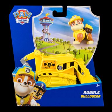 VEHICULO CON FIGURA DE RUBBLE PAW PATROL - 1