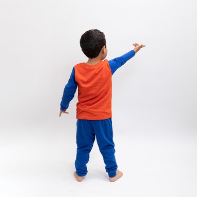 PIJAMA NIÑO MARVEL AZUL DISFRAZ SPIDERMAN TRAJE TORSO - 2