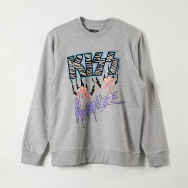 POLERON CERRADO MUJER LOGO GRIS KISS - 1