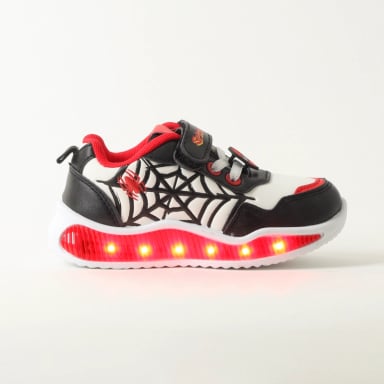 ZAPATILLAS CON LUCES NIÑO SPIDERMAN BLACK WEB BLANCO MARVEL - 1