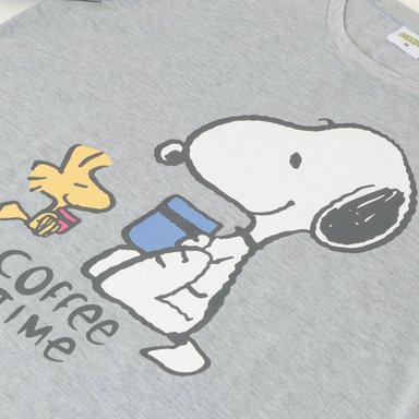 CONJUNTO PIJAMA MUJER COFFEE TIME AZUL SNOOPY - 4