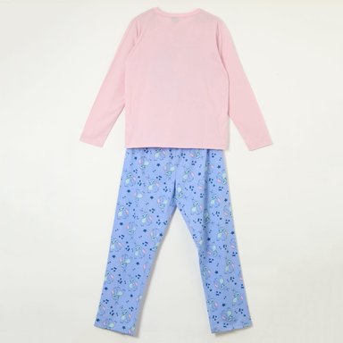 CONJUNTO PIJAMA MUJER LILO & STITCH FRIENDS ROSADO DISNEY - 6