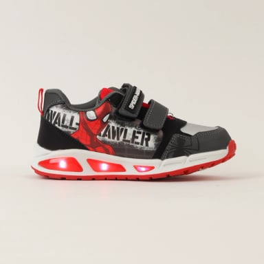 ZAPATILLAS CON LUCES NIÑO SPIDERMAN WALL NEGRO MARVEL - 1