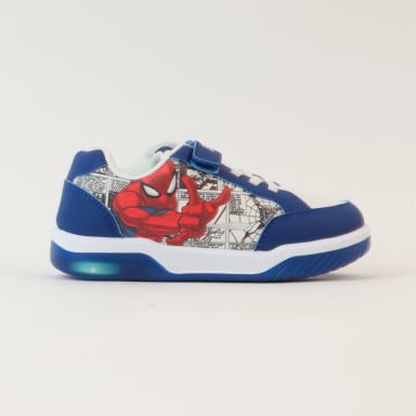 ZAPATILLAS CON LUCES NIÑO SPIDERMAN COMICS AZUL MARVEL - 1