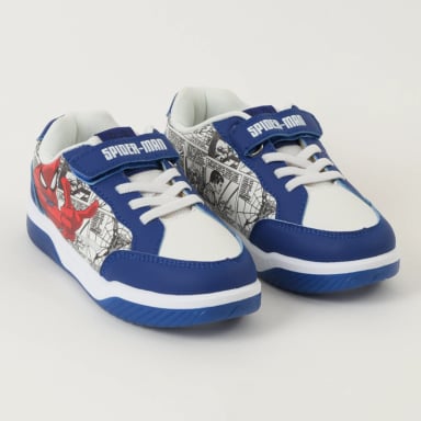 ZAPATILLAS CON LUCES NIÑO SPIDERMAN COMICS AZUL MARVEL - 2