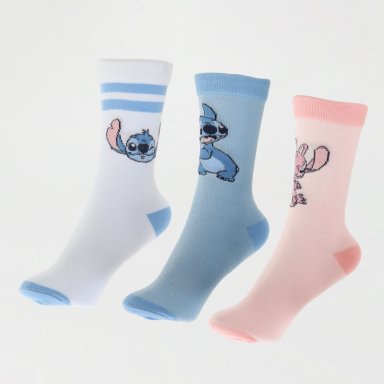 TRIPACK CALCETIN NIÑA ROSA ANGEL LILO & STITCH DISNEY - 1