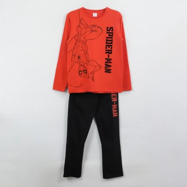 PIJAMA MANGA LARGA NIÑO HANGING SPIDERMAN ROJO MARVEL - 1