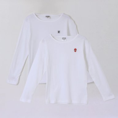 BIPACK CAMISETA ESCOLAR NIÑO MANGA LARGA BLANCO MARVEL - 1