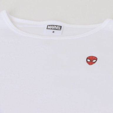 BIPACK CAMISETA ESCOLAR NIÑO MANGA LARGA BLANCO MARVEL - 7
