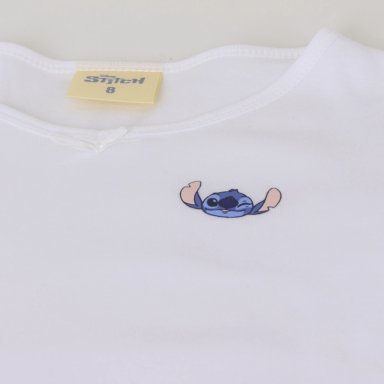 BIPACK CAMISETA ESCOLAR NIÑA MANGA LARGA BLANCO LILO STITCH - 7