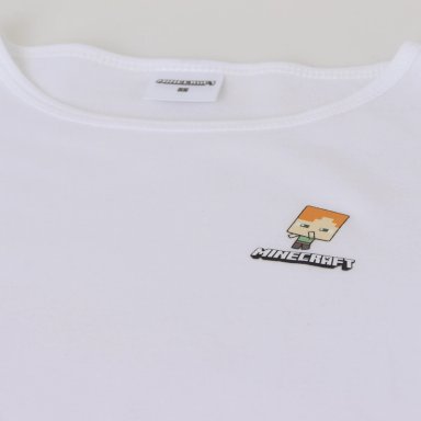 BIPACK CAMISETA ESCOLAR NIÑO MANGA LARGA BLANCO MINECRAFT - 4