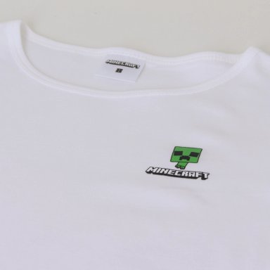 BIPACK CAMISETA ESCOLAR NIÑO MANGA LARGA BLANCO MINECRAFT - 7