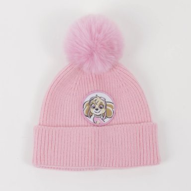 GORRO CON POMPON NIÑA SKYE ROSADO PAW PATROL - 1