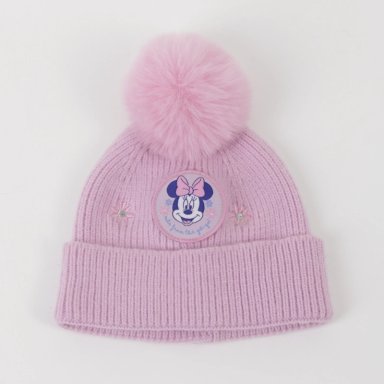 GORRO CON POMPON NIÑA MINNIE ROSADO DISNEY - 1