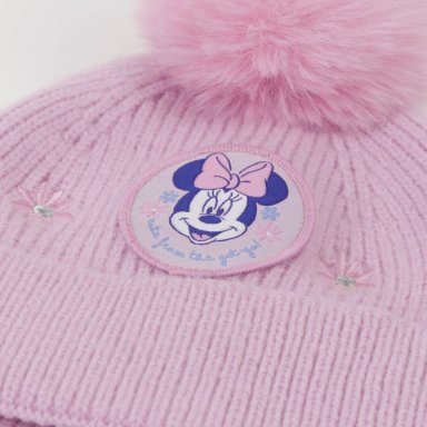 GORRO CON POMPON NIÑA MINNIE ROSADO DISNEY - 3