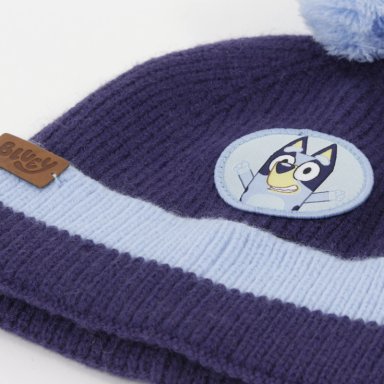 GORRO CON POMPON NIÑO PERSONAJE AZUL BLUEY - 3