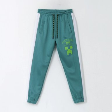PANTALON DE BUZO NIÑO DEPORTIVO VERDE MINECRAFT - 1