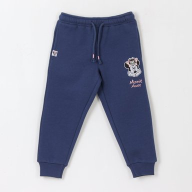 PANTALON DE BUZO NIÑA LOGO MINNIE AZUL MARINO DISNEY - 1