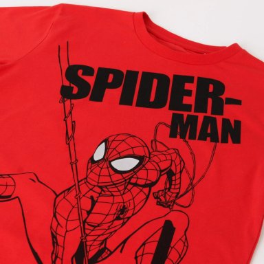 POLERA MANGA LARGA NIÑO SPIDERMAN EN ACCION ROJO MARVEL - 3