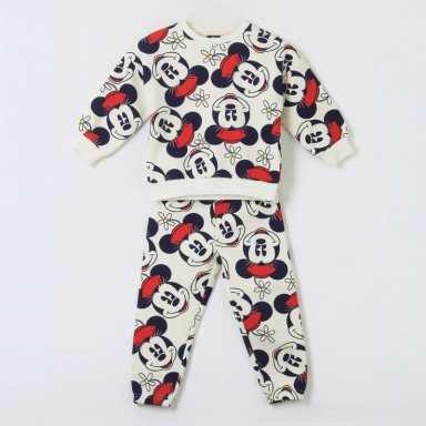 CONJUNTO BUZO NIÑA FULL PRINT MINNIE MOUSE BLANCO DISNEY - 1