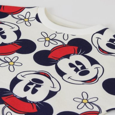 CONJUNTO BUZO NIÑA FULL PRINT MINNIE MOUSE BLANCO DISNEY - 3