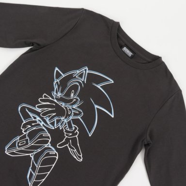 POLERA MANGA LARGA NIÑO DISEÑO LINEAL GRIS SONIC - 3