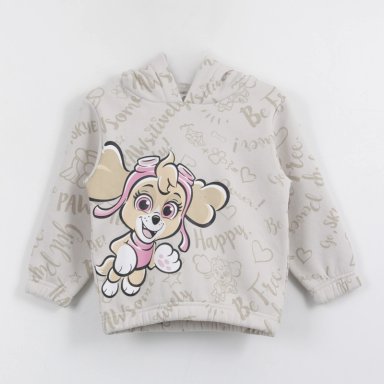 POLERON NIÑA HOODIE PRINT HAPPY SKYE GRIS PAW PATROL - 1