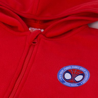 POLAR CON GORRO NIÑO LOGO SPIDEY ROJO MARVEL - 3