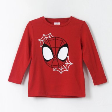 POLERA MANGA LARGA NIÑO SPIDEY FACE ROJO MARVEL - 1