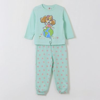 PIJAMA MANGA LARGA NIÑA SKYE EARTH DAY VERDE PAW PATROL - 1