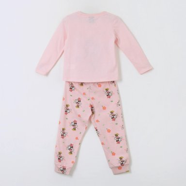 PIJAMA MANGA LARGA NIÑA MINNIE FLORES ROSADO DISNEY - 2