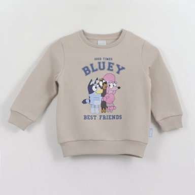 POLERON CERRADO NIÑO BEST FRIENDS BEIGE BLUEY - 1