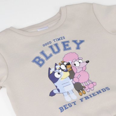 POLERON CERRADO NIÑO BEST FRIENDS BEIGE BLUEY - 3
