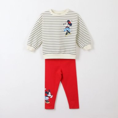 CONJUNTO NIÑA RAYAS MINNIE MOUSE BLANCO DISNEY - 1
