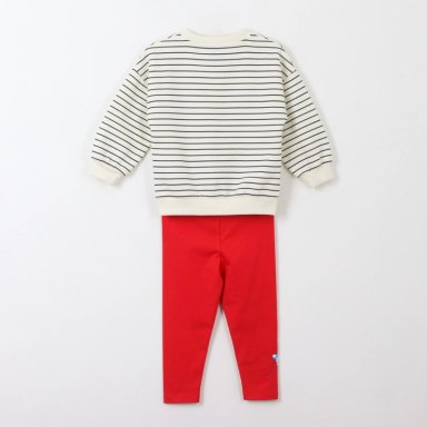 CONJUNTO NIÑA RAYAS MINNIE MOUSE BLANCO DISNEY - 2