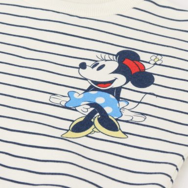 CONJUNTO NIÑA RAYAS MINNIE MOUSE BLANCO DISNEY - 3