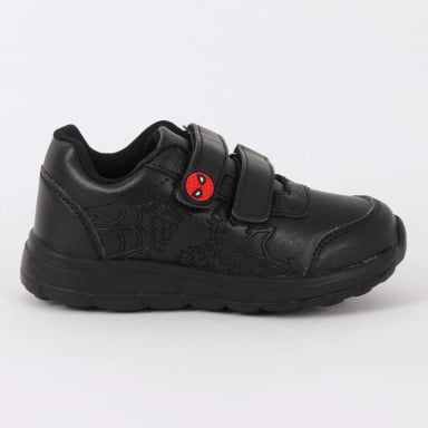 ZAPATILLA ESCOLAR NIÑO VELCRO NEGRO SPIDERMAN MARVEL - 1