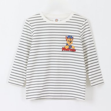 POLERA MANGA LARGA NIÑO RAYAS CHASE BLANCO PAW PATROL - 1