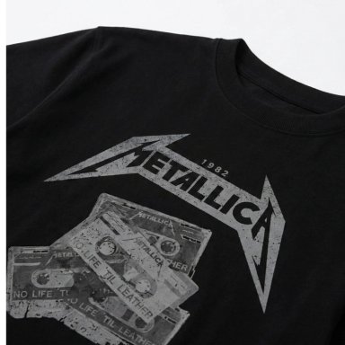 POLERA MANGA CORTA HOMBRE CASSETE NEGRO METALLICA - 3