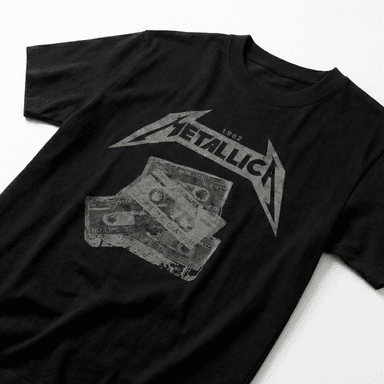 POLERA MANGA CORTA HOMBRE CASSETE NEGRO METALLICA - 4