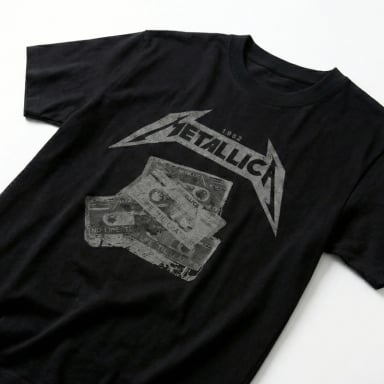 POLERA MANGA CORTA HOMBRE CASSETE NEGRO METALLICA - 4