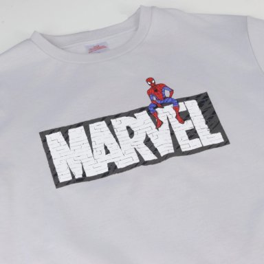 POLERA MANGA LARGA NIÑO BACK PRINT SPIDERMAN BLANCO MARVEL - 3