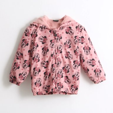 CORTAVIENTO NIÑA FULL PRINT OREJAS MINNIE ROSADO DISNEY - 1