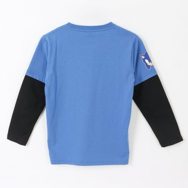 POLERA DOBLE MANGA NIÑO PERSONAJES AZUL SONIC - 2