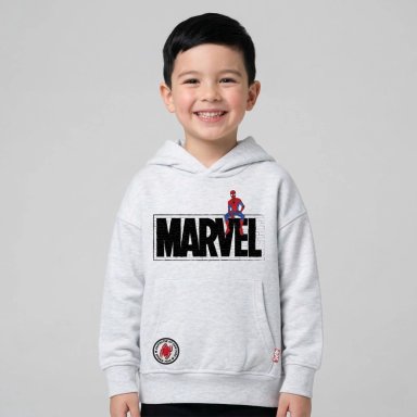 POLERON CERRADO NIÑO HOODIE SPIDERMAN BLANCO MARVEL - 1